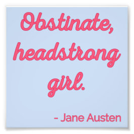 プライドと偏見引用文II – かわいいスタイル フォトプリント           