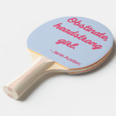 プライドと偏見引用文II – かわいいスタイル 卓球ラケット (正面アングル)