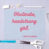 プライドと偏見引用文II – かわいいスタイル 薄葉紙 (クラフト)