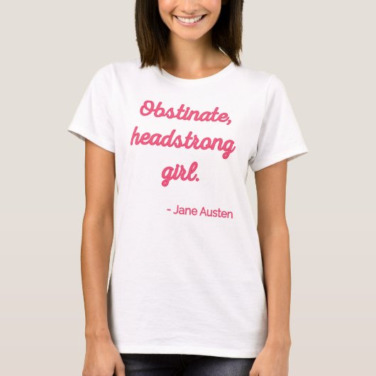 プライドと偏見引用文II – かわいいスタイル Tシャツ (正面)