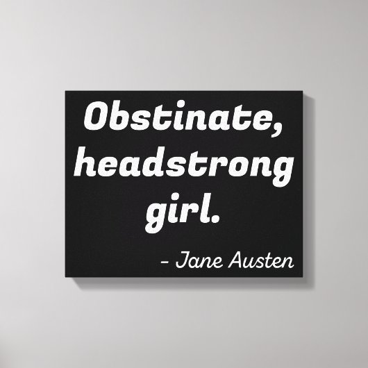 プライドと偏見引用文II キャンバスプリント (正面)