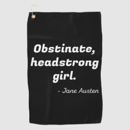 プライドと偏見引用文II ゴルフタオル