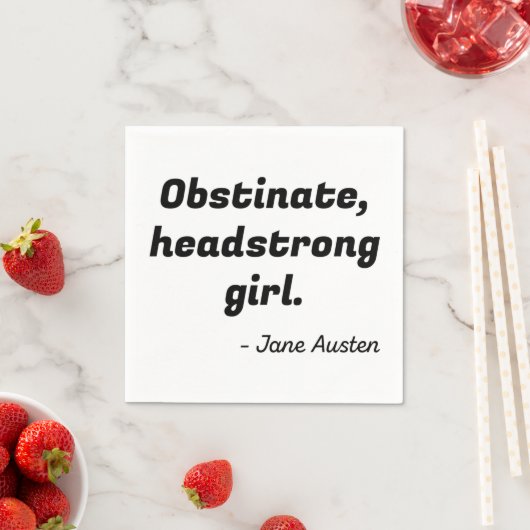 プライドと偏見引用文II スタンダードカクテルナプキン (インサイチュ)