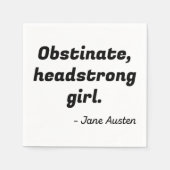 プライドと偏見引用文II スタンダードカクテルナプキン (正面)