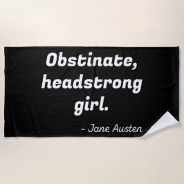 プライドと偏見引用文II ビーチタオル