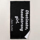 プライドと偏見引用文II ビーチタオル (正面)