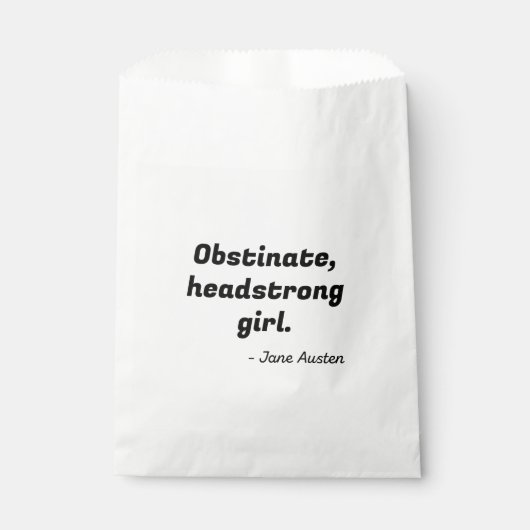 プライドと偏見引用文II フェイバーバッグ (正面)