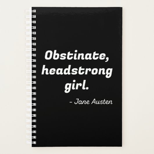 プライドと偏見引用文II プランナー手帳 (正面)