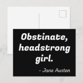 プライドと偏見引用文II ポストカード (正面/裏面)