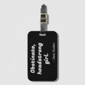 プライドと偏見引用文II ラゲッジタグ (正面縦)