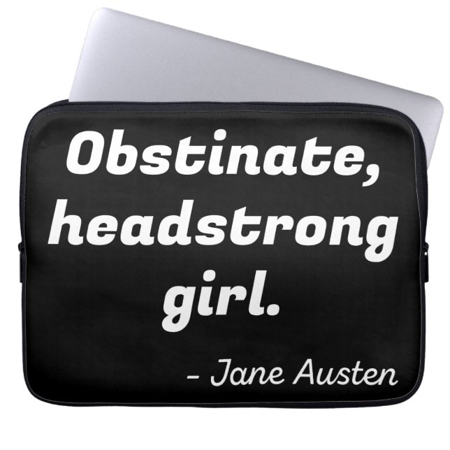 プライドと偏見引用文II ラップトップスリーブ (正面)