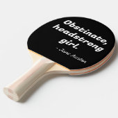 プライドと偏見引用文II 卓球ラケット (正面アングル)