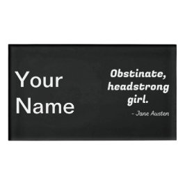 プライドと偏見引用文II 名札