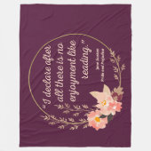 プライドと偏見引用文IIIカワイトスタイル フリースブランケット (正面)