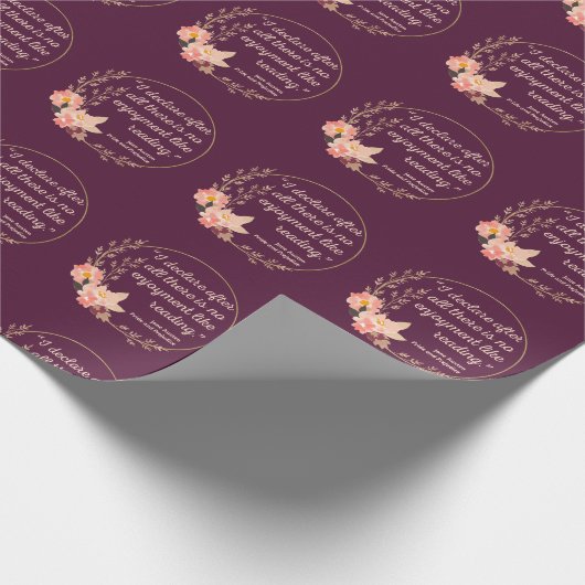 プライドと偏見引用文IIIカワイトスタイル ラッピングペーパー (角)