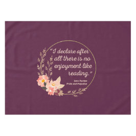 プライドと偏見引用文III – かわいいスタイル テーブルクロス