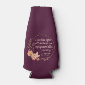 プライドと偏見引用文III – かわいいスタイル ボトルクーラー (正面)