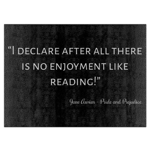 プライドと偏見引用文III カッティングボード (正面)