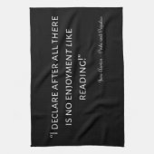 プライドと偏見引用文III キッチンタオル (縦)
