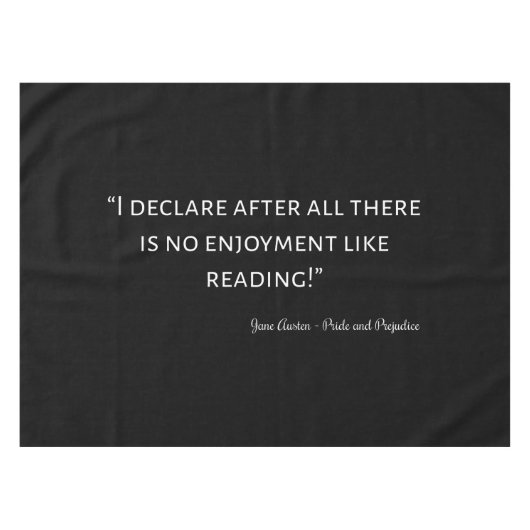 プライドと偏見引用文III テーブルクロス (正面(横))