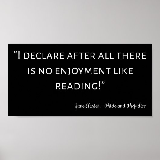 プライドと偏見引用文III ポスター (正面)