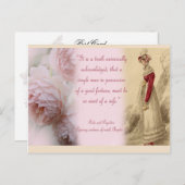 プライドと偏見独身のの男、ジェーン・オースティン ポストカード (正面/裏面)