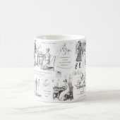 プライドと偏見白黒トワール引用文 コーヒーマグカップ (中央)