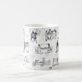 プライドと偏見白黒トワール引用文 コーヒーマグカップ (中央)