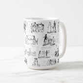プライドと偏見白黒トワール引用文 コーヒーマグカップ (正面右)