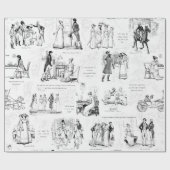 プライドと偏見白黒トワール引用文 ラッピングペーパー (フラット)