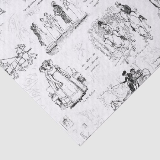プライドと偏見白黒トワール引用文 薄葉紙 (詳細)