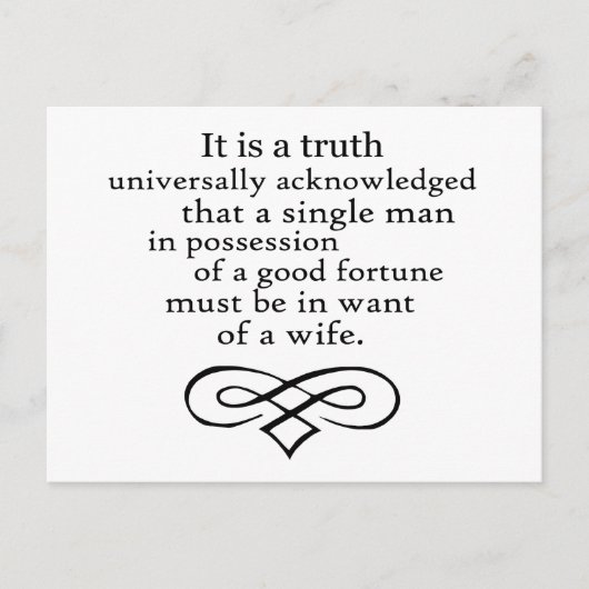 プライドと偏見 ポストカード (正面)