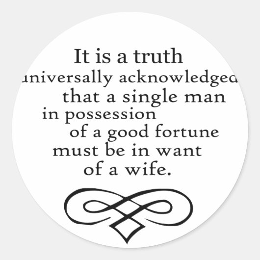 プライドと偏見 ラウンドシール (正面)