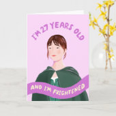 プライドと偏見、27歳の誕生日カード カード (黄色い花)