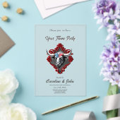 プライドと強さ、アメリカの雄牛 アクリル招待状 (インサイチュ (ウェディング))