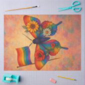 プライドと花の月の切り離し紙 薄葉紙 (クラフト)