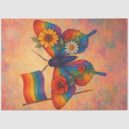 プライドと花の月の切り離し紙 薄葉紙 (正面)