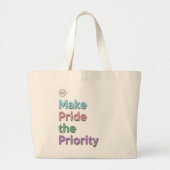 プライドに優先順位のトートをして下さい ラージトートバッグ (正面)