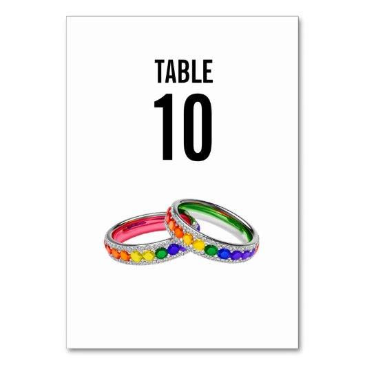 プライドに絡み合うLGBTQ+ テーブルナンバー (正面)