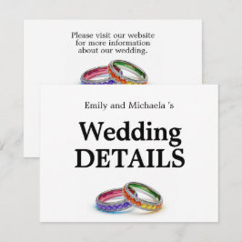 🌈 プライドに絡み合って - オンライン結婚式の詳細 エンクロージャーカード