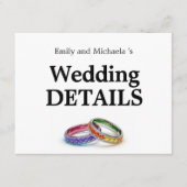 🌈 プライドに絡み合って - オンライン結婚式の詳細 エンクロージャーカード (正面)