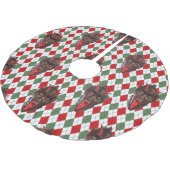 プライドのクリスマスクラムパスクリスマスツリースカート ブラッシュドポリエステルツリースカート (アングル)