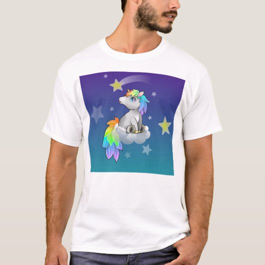 プライドのユニコーンおよび虹のBronyのワイシャツ Tシャツ (正面)