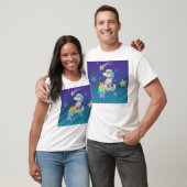 プライドのユニコーンおよび虹のBronyのワイシャツ Tシャツ (ユニセックス)