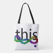 プライドの人権の多様性の平等の虹のトート トートバッグ (裏面)