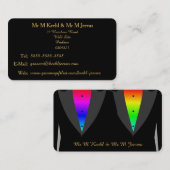 プライドの名刺のゲイの新郎とAglowハート コーリングカード (正面/裏面)