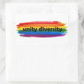 プライドの多様性 長方形シール (バッグ)