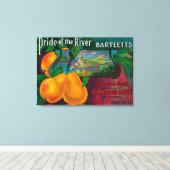 プライドの川ナシCrate LabelLocke, CA キャンバスプリント (インサイチュ (ウッドフロア))