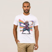 プライドの戦士LGBTQ+ Tシャツ – 武士の戦士 (正面フル)