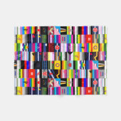 プライドの旗のコラージュ フリースブランケット (正面(横))